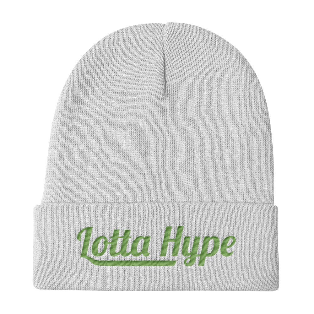 Knit Beanie with Green Lotta Hype® Logo